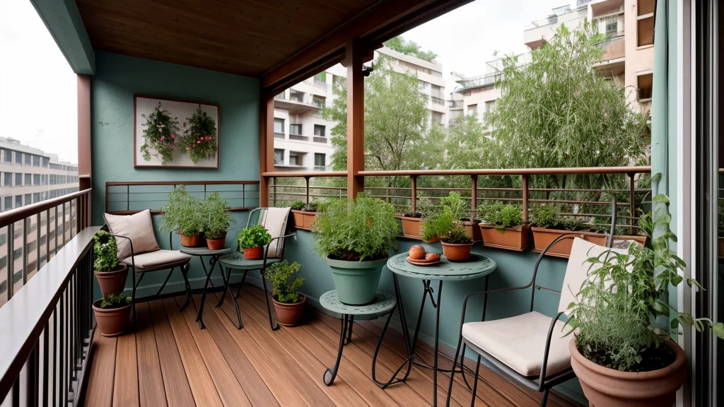 Un pequeño tomate cherry maduro creciendo en una maceta en una terraza de Barcelona